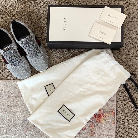 💎 Gucci Glitter Web Sneakers 💎 - Picture 12 of 12